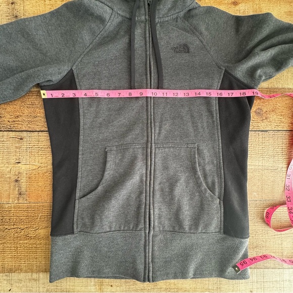 The North Face Zip Up Hoodie Jacket Gray Black MEDIUM - Picture 7 of 8